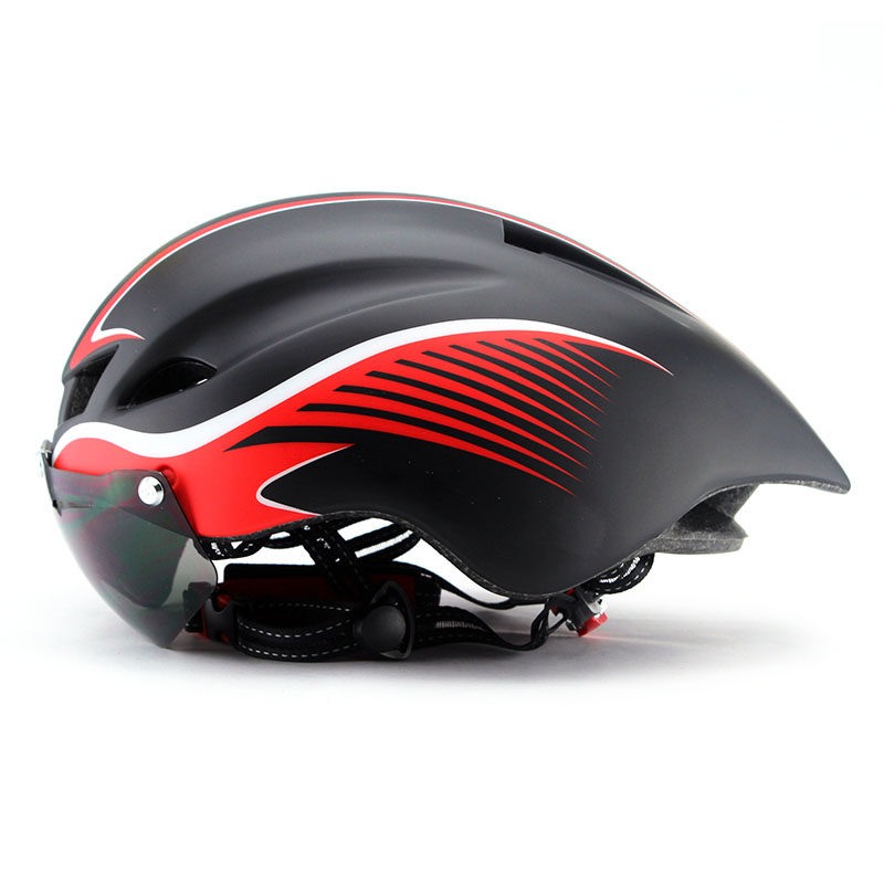 骑行头盔自行车TT风镜头盔EPS超轻山地车公路车通用护具电车安全