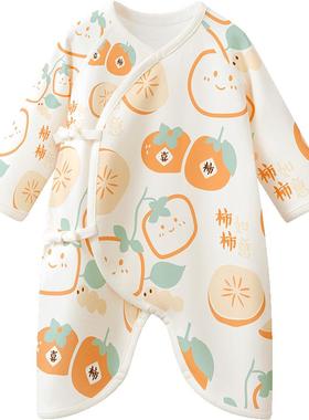 十月结晶婴儿衣服连体衣夏装季新生婴幼儿哈衣满月宝宝夏季空调服
