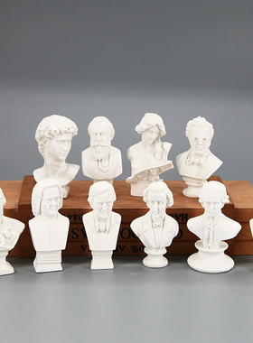 石膏像立体硅胶模具大卫贝多芬莫扎特盐雕蜡烛烘培巧克力树脂滴胶