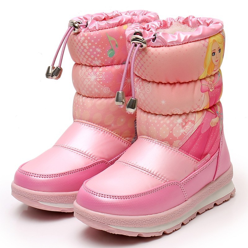 儿童雪地靴女童靴子2024冬季新款韩版公主鞋防水防滑加绒宝宝棉鞋