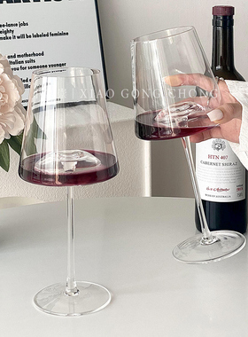 法式高颜值红酒杯小众设计高脚杯葡萄酒杯香槟杯子家用玻璃杯套装