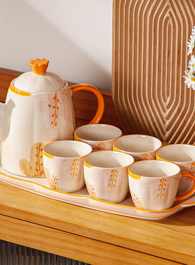 高颜值茶壶凉水壶茶具耐高温陶瓷大容量水具套装家用客厅2023新款