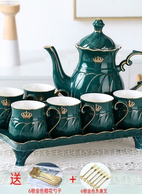 陶瓷轻奢水杯套装杯子家用客厅北欧茶杯水具水壶套杯高档整套茶具