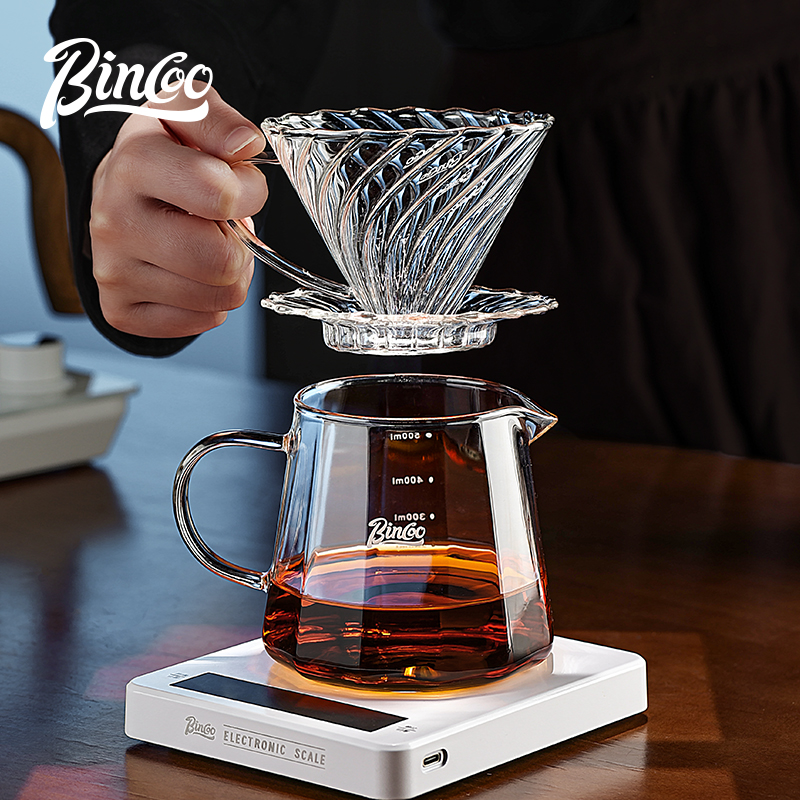Bincoo手冲咖啡滤杯v60高硼硅玻璃耐热耐高温分享壶咖啡器具套装