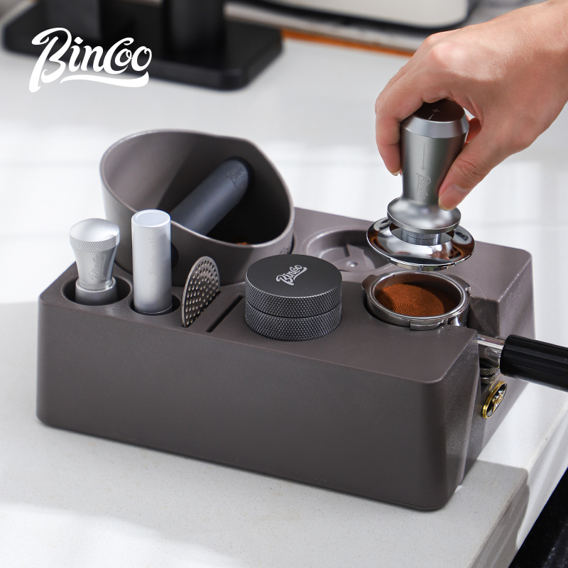 Bincoo咖啡压粉器底座三件套布粉器压粉锤手柄收纳咖啡机全套工具