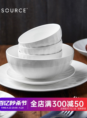 梨想高颜值餐盘白色碗盘创意鱼盘碗碟套装家用盘子碗碟子精致餐具