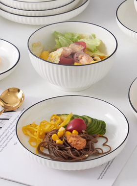 日式盘子菜盘餐具碗碟套装家用陶瓷平盘凉菜圆盘调味碟饭盘实用盘
