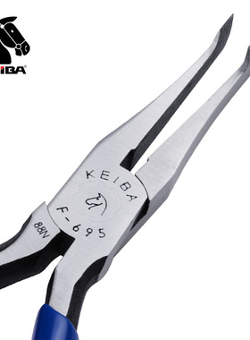 原装进口 日本马牌 KEIBA F-695 电子钳 90度角曲型无牙尖嘴钳