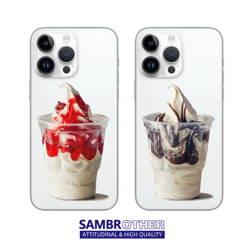 冰淇淋圣代适用14promax透明12个性11简约情侣13硅胶iPhone15promax苹果手机壳华为MATE小米vivo三星oppo红米
