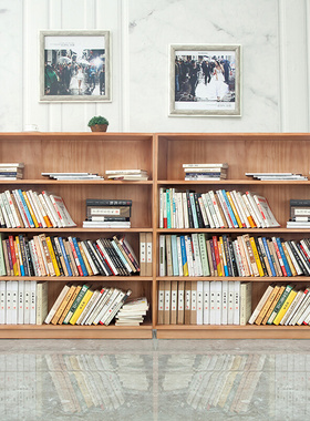 新品品全实木儿童书柜落地矮书架组合置物架格子柜家用简易收纳柜