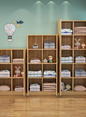儿童衣柜简易家用卧室收纳柜木质宝宝储物柜自由组合小型衣橱矮柜