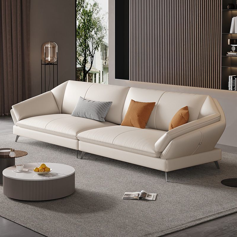 意式轻奢真皮沙发小户型现代简约客厅直排沙发2024新款皮艺沙发