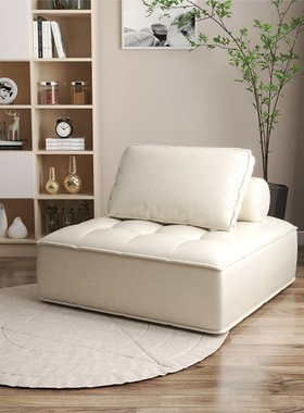 豆腐块沙发单人意式极简科技布模块方块皮质落地懒人椅小户型组合