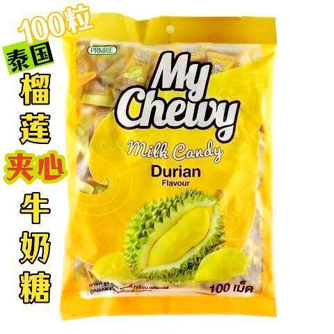 Mychewy 泰国芒果夹心软糖牛奶榴莲味水果糖椰子味 分享独立装360