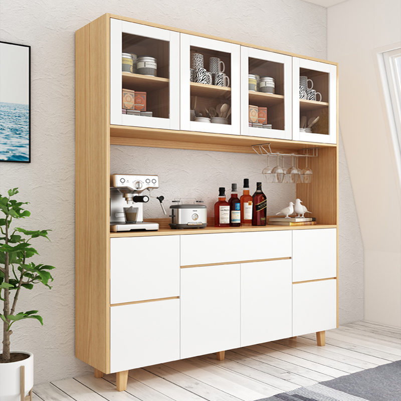 新品定制北欧餐边柜现代简约储物茶水柜家用收纳一体靠墙高酒柜定