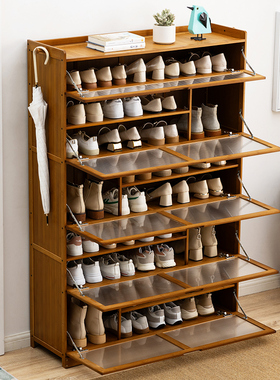 鞋柜家用门口外鞋架子简易收纳神器省空间玄关实木新款入户经济型