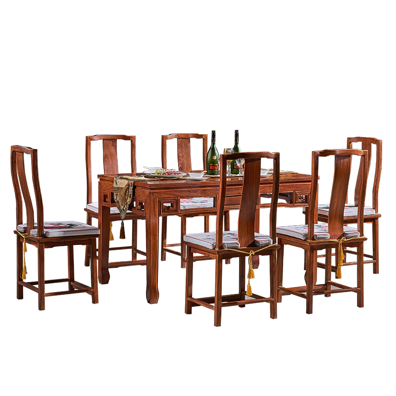 红木餐桌椅餐边柜花梨木长方形歺桌饭桌刺猬紫檀餐台餐厅成套家具