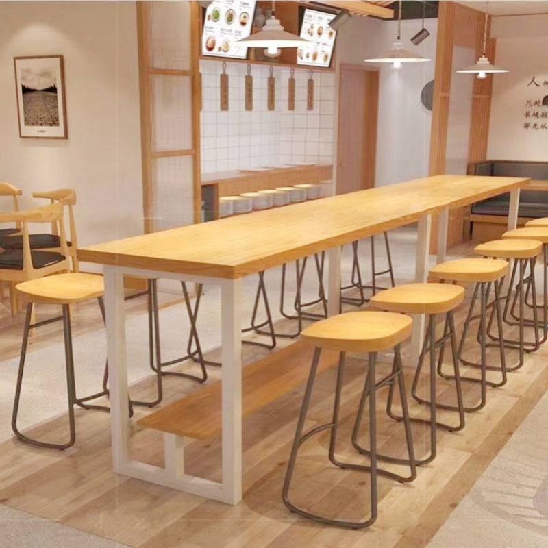 。实木吧台桌商用咖啡馆奶茶店寿司店桌椅成套家具桌子日式餐厅桌