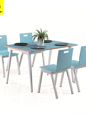 虎一办公家具公司工厂员工食堂餐桌椅组合成套简约现代酒店快餐厅
