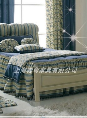 新法式实木单人床欧式高端布艺公主王子卧室成套家具儿童样板房