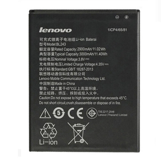 lenovo/联想BL243原装电池适用S8 K50-T5 K3Note A7600-M型号手机