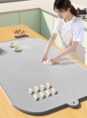 日本做面食的垫子擀面硅胶揉面垫食品级加厚加大案板和面垫面板
