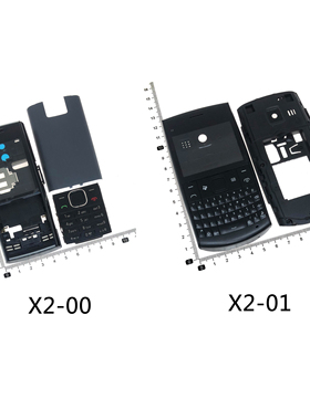 适用于诺基亚X2-00 X2-01手机壳 外壳 按键镜片带框后盖电池盖