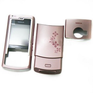 原装诺基亚NOKIA N72手机外壳 含前壳 镜面 镜头盖 后盖 粉红色