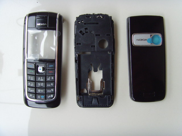 适用诺基亚NOKIA 6020手机外壳 含前壳 镜面 键盘 后盖 黑银两色