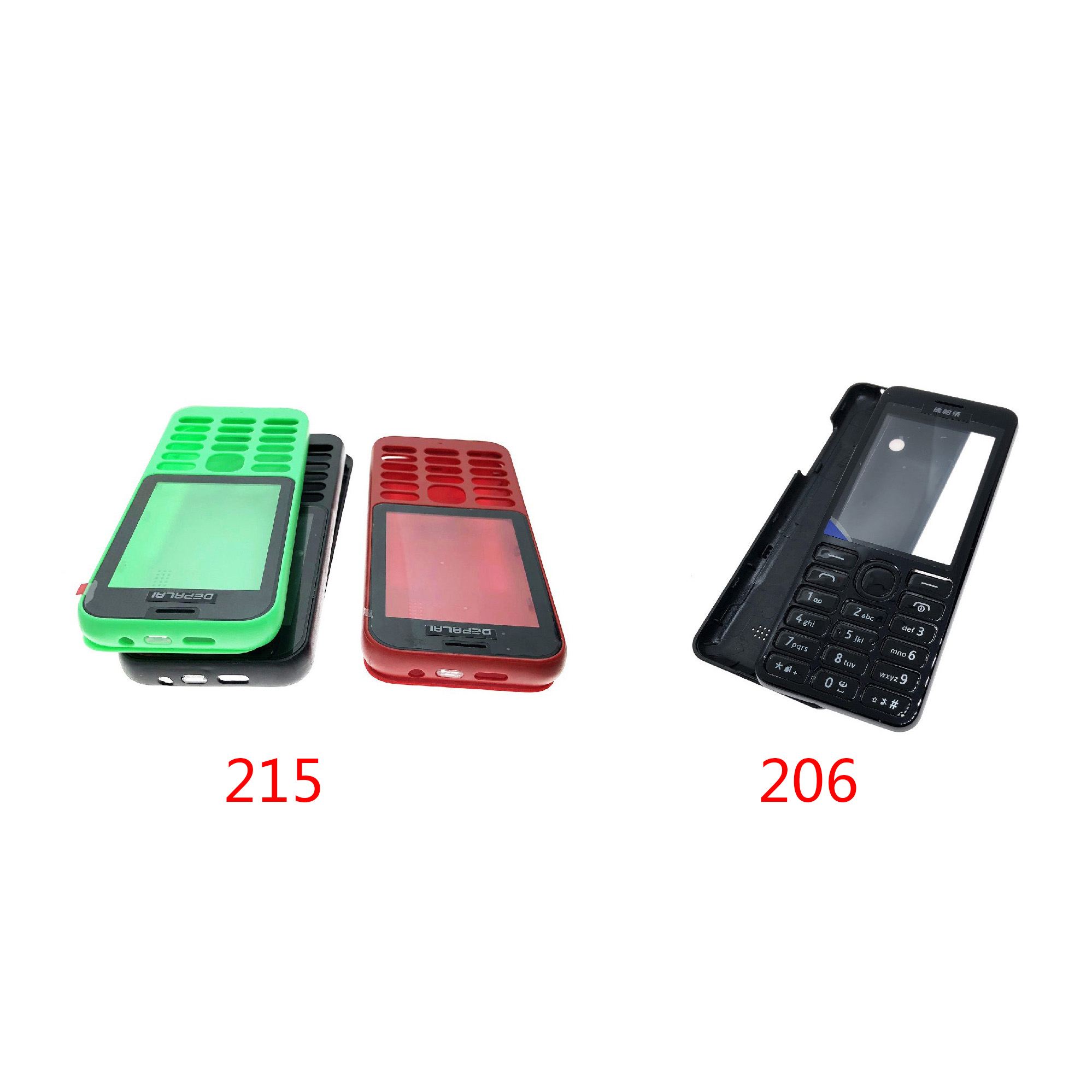 适用于诺基亚206 215手机壳 外壳按键盘后壳 2060后盖 电池盖
