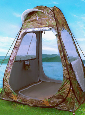 冬天钓鱼帐篷单人专用防风防寒防晒防雨双人折叠冬季户外加厚保暖