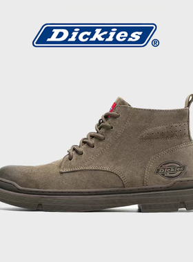Dickies马丁靴男冬季2023新款复古高帮户外登山靴加绒休闲工装靴